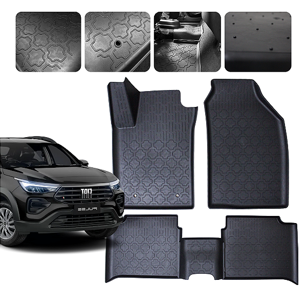 Tapete Automotivo Borda elevada Para Fiat Pulse 2021 a 2026 Original Lanzi