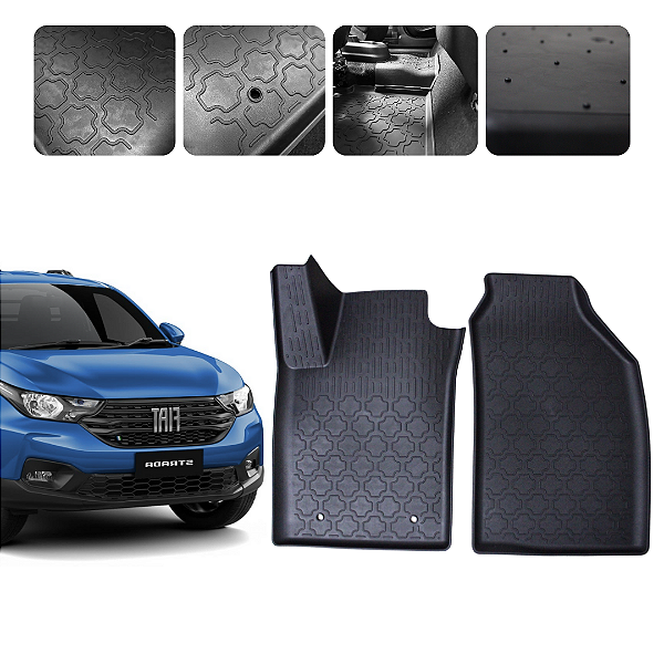 Tapete Automotivo Borda Elevada Para Fiat Strada Cabine Simples 2020 a 2026 Original Lanzi