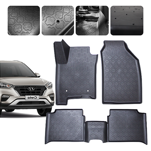 Tapete Automotivo Borda elevada Para Honda Creta 2021 a 2026 Original Lanzi