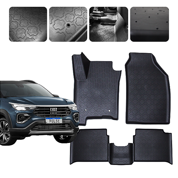 Tapete Automotivo Borda elevada Para Fiat Pulse Híbrido 2024 a 2026 Original Lanzi