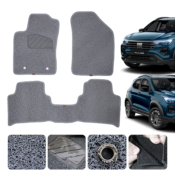 Tapete automotivo Fiat Pulse 2016 a 2026 capacho Cinza