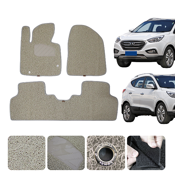 Tapete automotivo Hyundai Ix35 2011 a 2022 capacho Bege