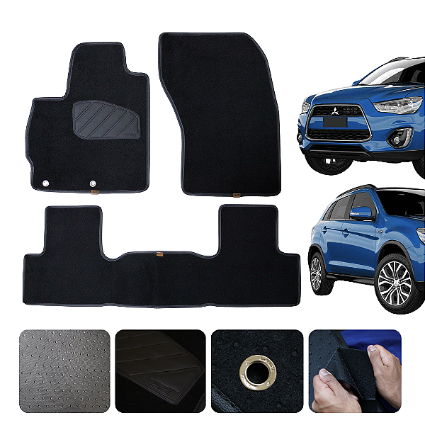 Tapete automotivo carpete Mitsubishi Asx 2010 a 2021 Original Lanzi