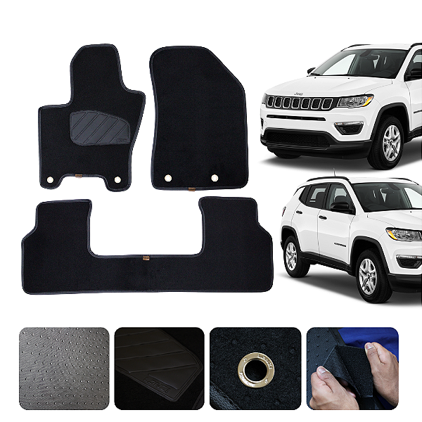 Tapete Automotivo para Jeep Compass 2016 a 2025 Original Lanzi
