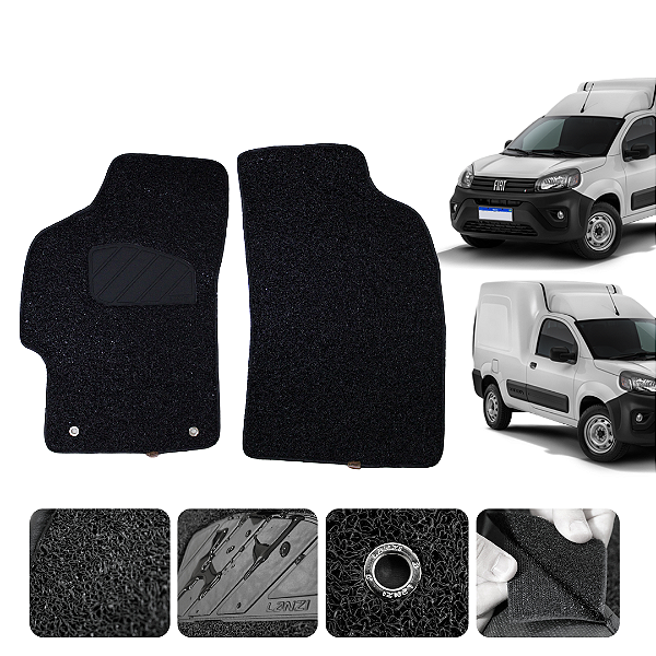 Tapete automotivo Para Fiorino 2021 A 2026 capacho Preto