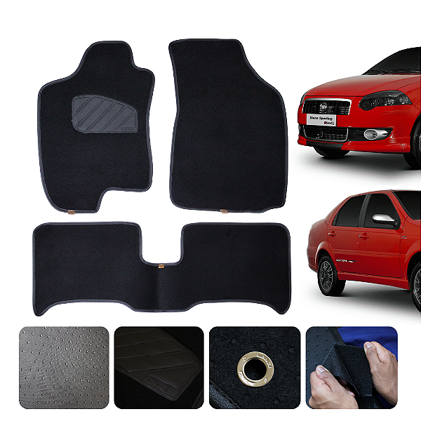 Tapete Automotivo para Fiat Siena 1996 a 2012 Original Lanzi