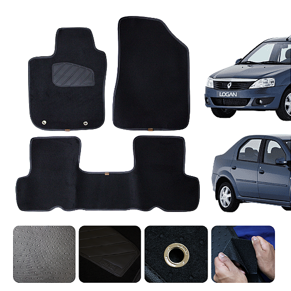 Tapete Automotivo para Renault Logan 2007 a 2014 Original Lanzi