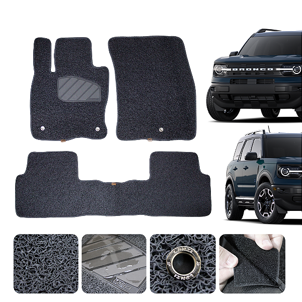 Tapete automotivo Para Ford Bronco sport 2021 a 2025 capacho Grafite