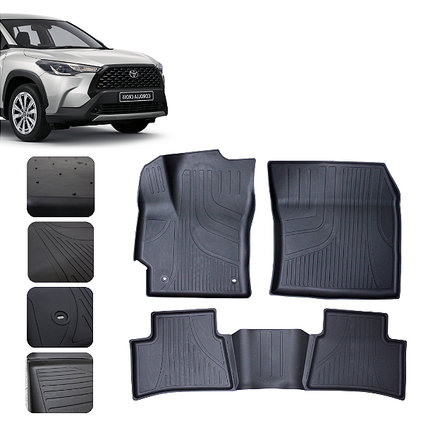 Tapete Borda elevada Para Corolla Cross 2021 a 2026 Original Lanzi
