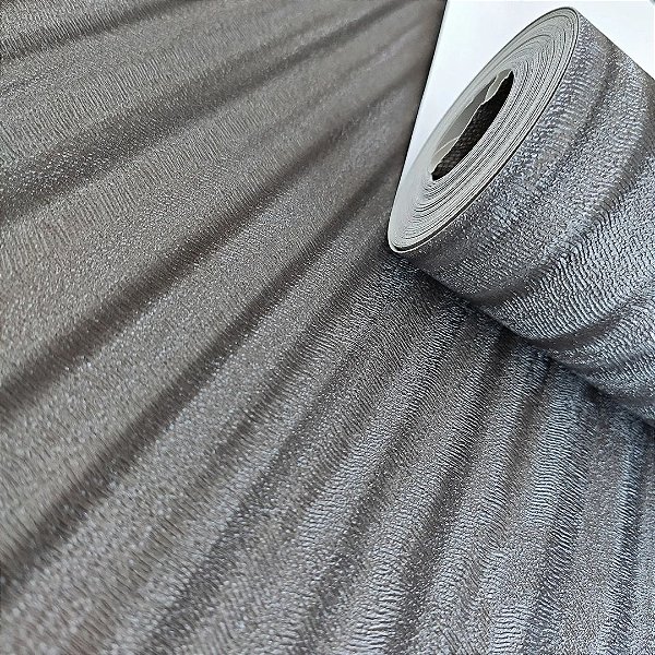 Papel de Parede Vinílico Importado Textura - Grafite - Rolo de 10 metros ATI89