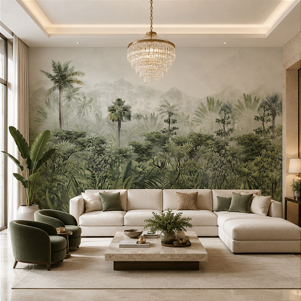 Papel de Parede Mata Natural – Personalizado para Lavabo, Hall e Sala de Estar
