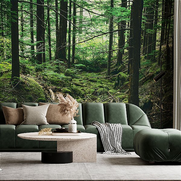 Papel de Parede Personalizado Floresta Verde
