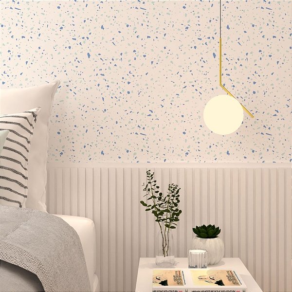 Papel de Parede Personalizado Granilite Azul e Tiffany