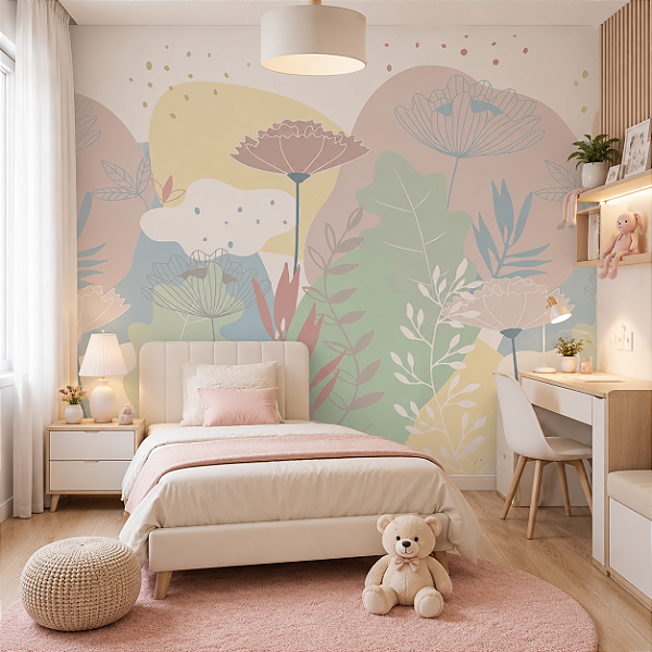 Papel de Parede Personalizado Folhagem e Colors