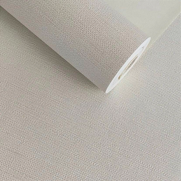 Papel de Parede Vinílico Importado Linho Creme Mv04 - Rolo de 10 metros