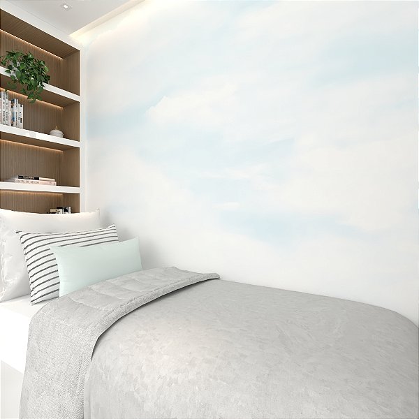 Papel de Parede Infantil Personalizado Non Woven Céu Azul