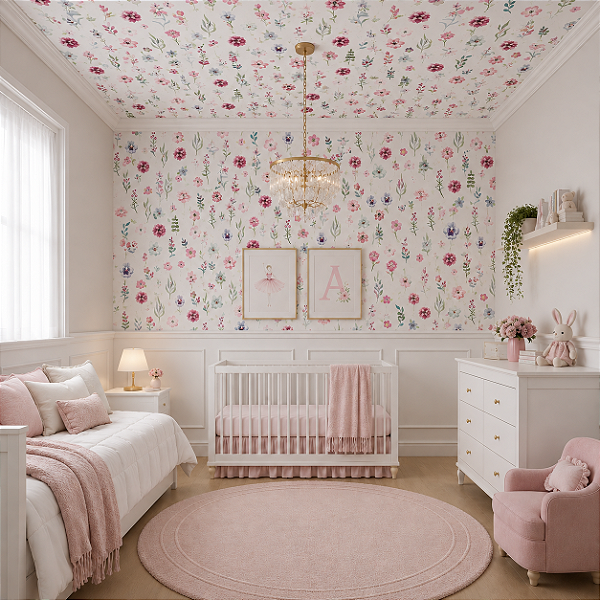 Papel de Parede Infantil Personalizado Non Woven Cute Garden