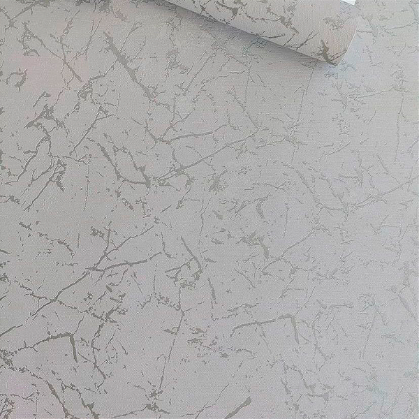Papel de Parede  Importado Vinílico  - Marmorizado  Cimentício com leves pontos de brilho - Rolo de 10 metros  MV46