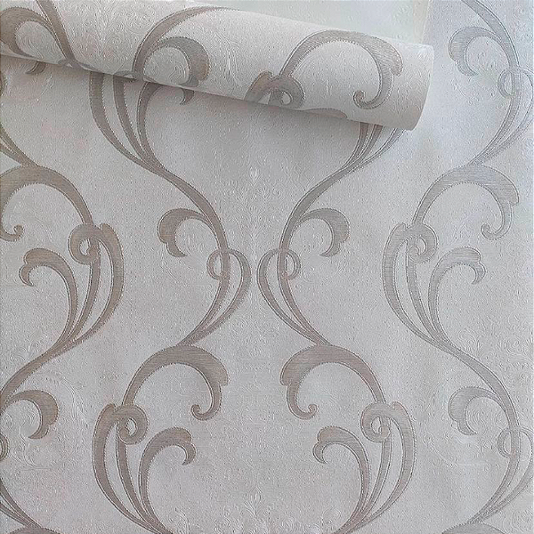 Papel de Parede  Importado Vinílico Arabesco  Texturizado - Rolo de 10 metros