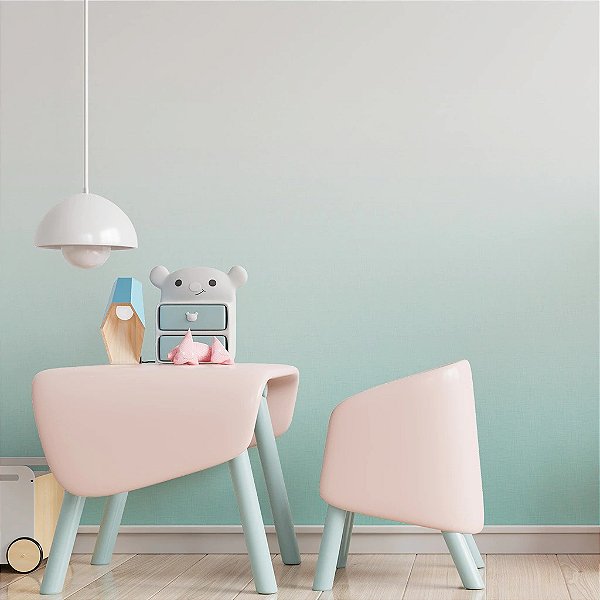 Papel de Parede Non Woven Textura Degrade Tiffany Personalizado