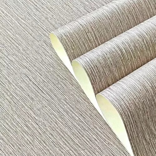 Papel de Parede  Importado Linho Textura Vinílico  - Marrom - Rolo de 10 metros  FN79