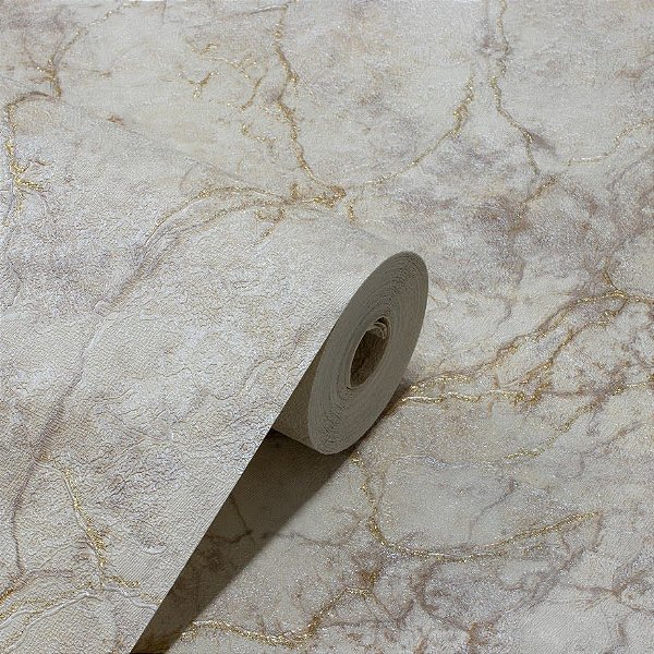 Papel De Parede Mármore Relevo Vinílico Importado Lavável Luxo com Brilho - PDL4660