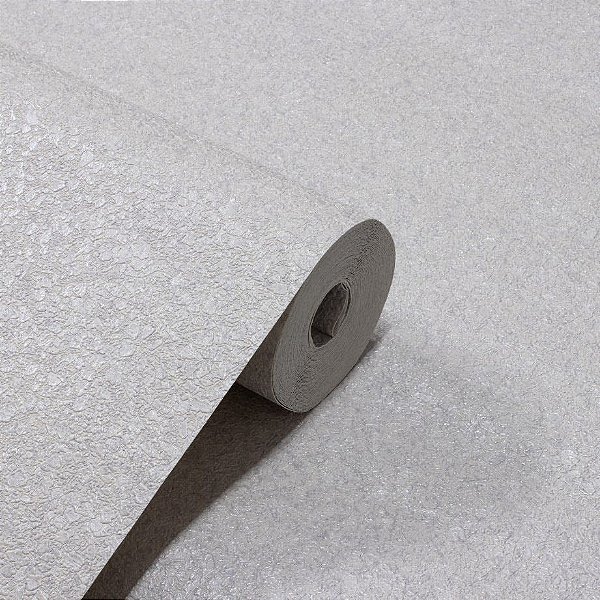 Papel De Parede Texturizado Relevo Vinílico Importado Lavável Minerais Cinza Claro - PDL1701 Rolo 9,5MT
