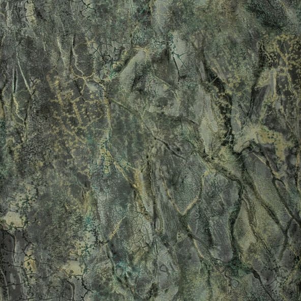Papel De Parede  Relevo Vinílico Importado Lavável Texturizado Mármore Grafite com Verde e Preto- PDL8105 Rolo 9,5MT
