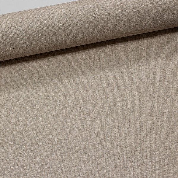 Papel De Parede  Relevo Vinílico Importado Lavável Texturizado Linho Fendi Claro com Brilho- PDI0144 Rolo 9,5MT