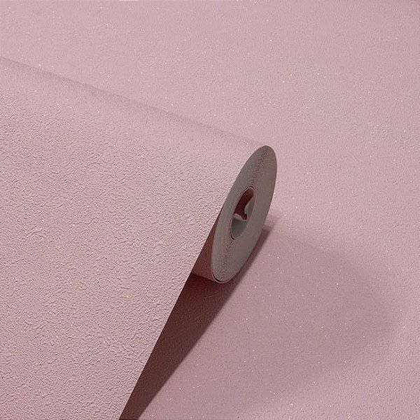 Papel De Parede Relevo Vinílico Importado Lavável Texturizado Rosa com Brilho Dourado PDI0019 Rolo 9,5MT
