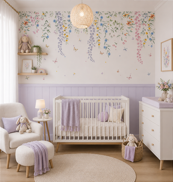 Papel de Parede Infantil Personalizado Pendente Delicado