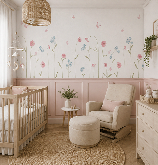 Papel de Parede Personalizado Quarto Infantil Belo Jardim