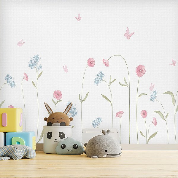 Papel de Parede Personalizado Quarto Infantil Belo Jardim