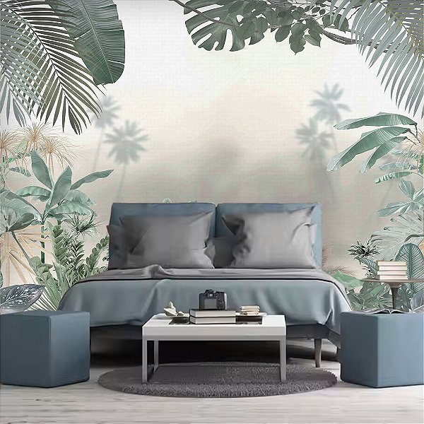 Papel de Parede Personalizado Mata Tropical Suave