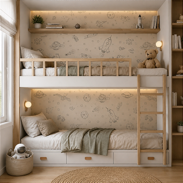Papel de Parede Personalizado Quarto Infantil - Ao Infinito
