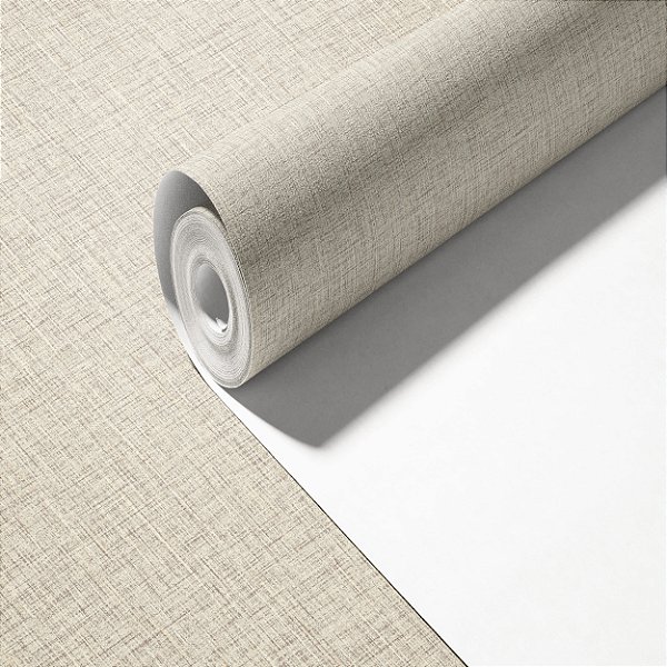 Papel de Parede Importado Textura Linho Marrom com Champagne Claro com Pontos Reflexivos Vinílico VT11- Rolo de 10 metros