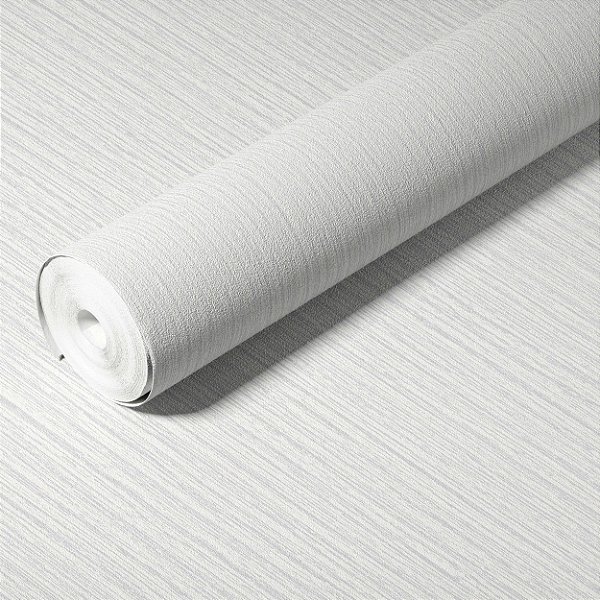Papel de Parede Importado Textura Linho Cinza Claro Vinílico VT13- Rolo de 10 metros