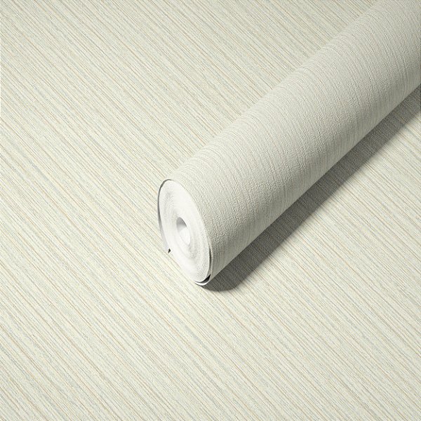 Papel de Parede Importado Textura Linho Bege com Dourado Claro Vinílico VT14- Rolo de 10 metros