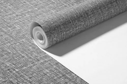 Papel de Parede Importado Texturizado Linho Cinza  Vínilico e Lavável  VT53