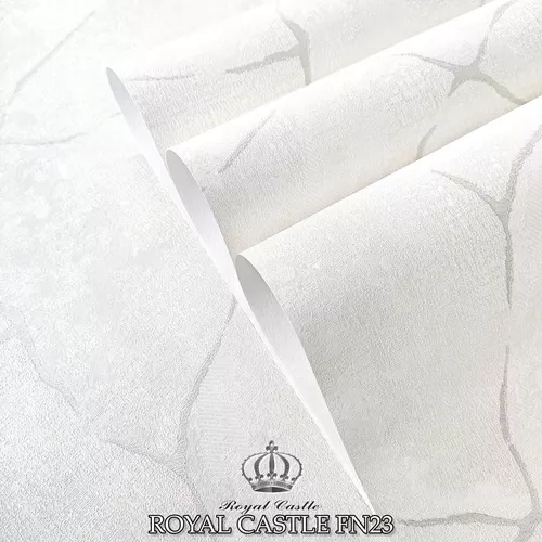 Papel de Parede Importado Texturizado Geométrico Marmorizado Claro - Rolo de 10 metros FN23