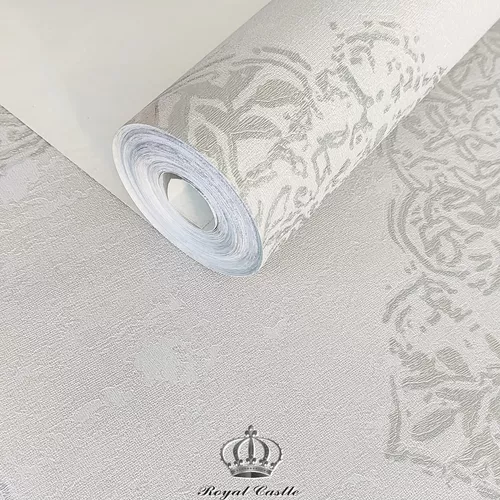 Papel de Parede Vinílico Importado Mandala Prata - Rolo de 10 metros MV06