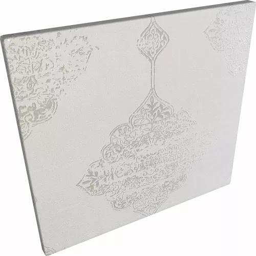 Papel de Parede Vinílico Importado Mandala Prata - Rolo de 10 metros MV06