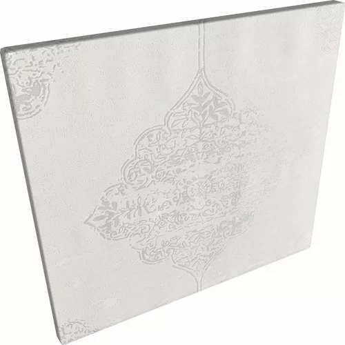 Papel de Parede Vinílico Importado Mandala Prata fundo claro - Rolo de 10 metros MV07