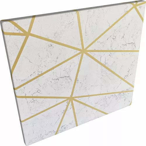 Papel de Parede Vinílico Importado Mármore com Zara em Dourado FN81 - Rolo de 10 metros