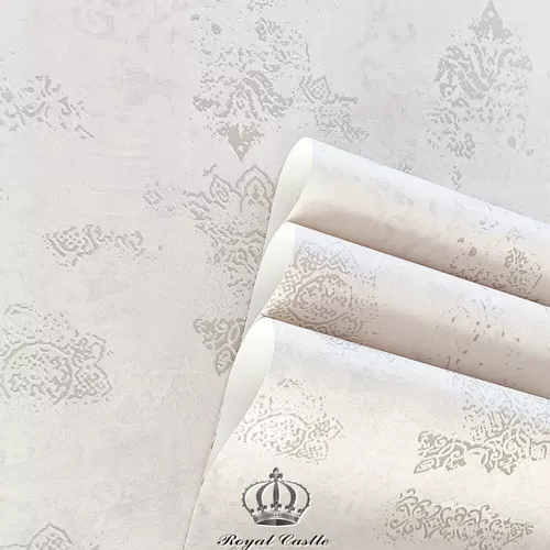 Papel De Parede Arabesco Mandala Importado Vinílico Lavável Luxo Nude MV36 Rolo 10 MT
