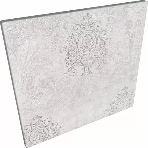 Papel De Parede Arabesco Importado Vinílico Lavável Cinza leve Brilho MV45 Rolo 10 MT