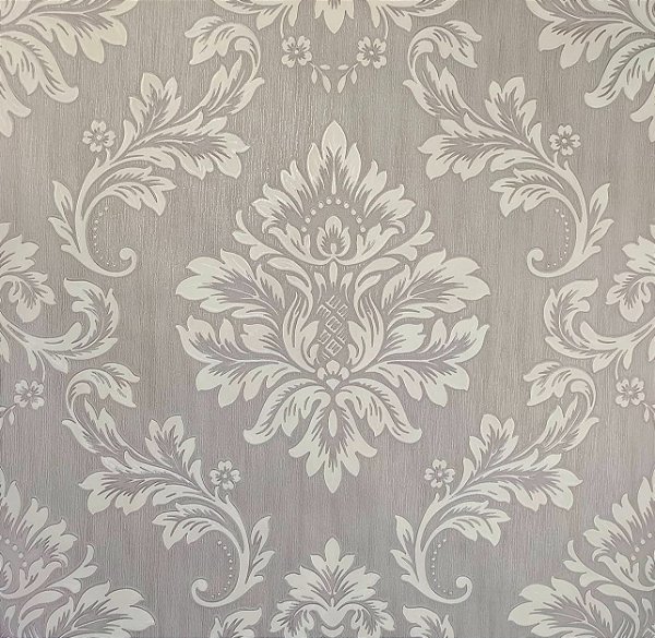 Papel de Parede Vinílico Arabesco Importado Fundo Arroxeado- Rolo de 10 metros SPX83