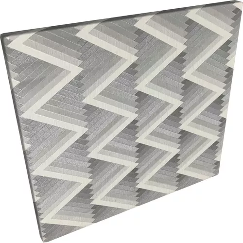 Papel de Parede Vinílico Importado Geométrico 3D Cinza  - Rolo de 10 metros SPX51