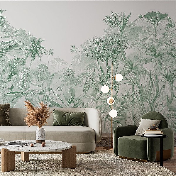 Papel de Parede Personalizado  Art Mata Verde