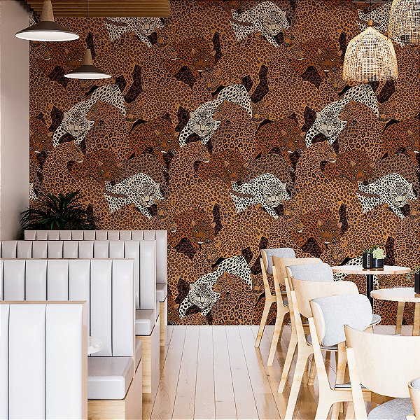 Papel de Parede Personalizado Onças Art